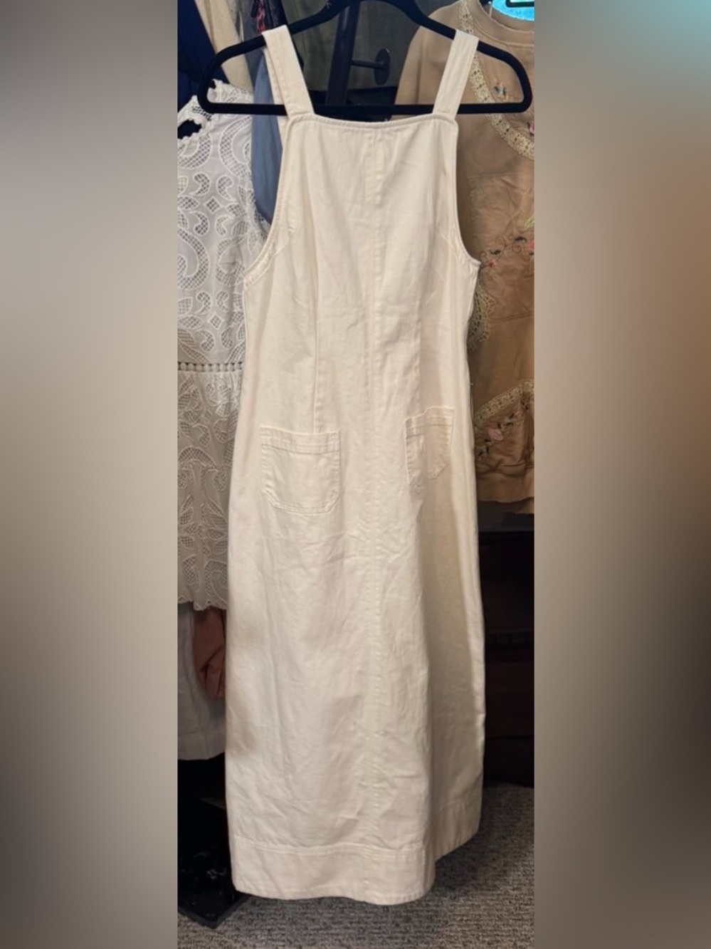 NWT Free People Dex Denim Midi Dress - ecru cream white - XS, Small, Medium - Picture 5 of 6